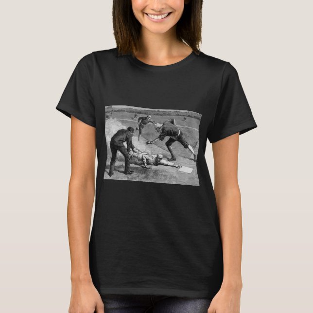 Camiseta Baseball Antigo por Thure De Thulstrup, 1885 (Frente)