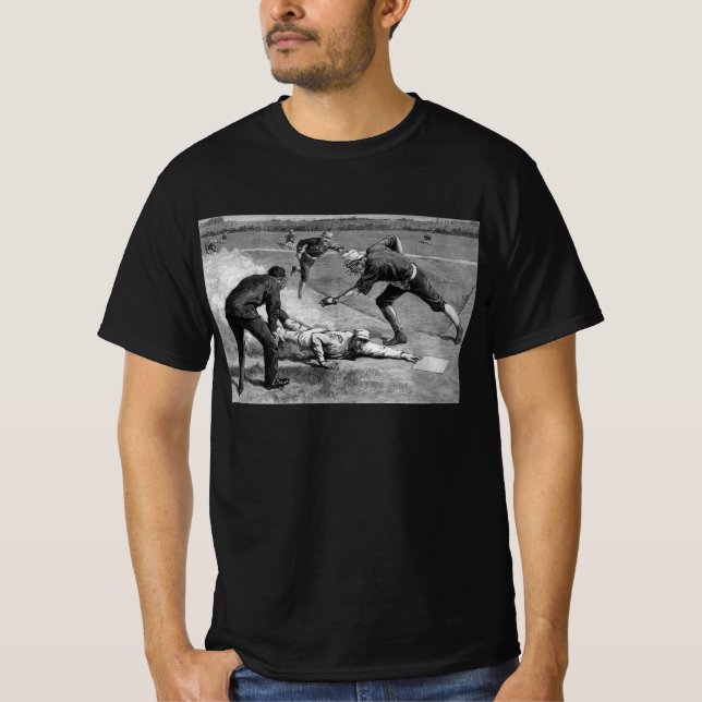Camiseta Baseball Antigo por Thure De Thulstrup, 1885 (Frente)