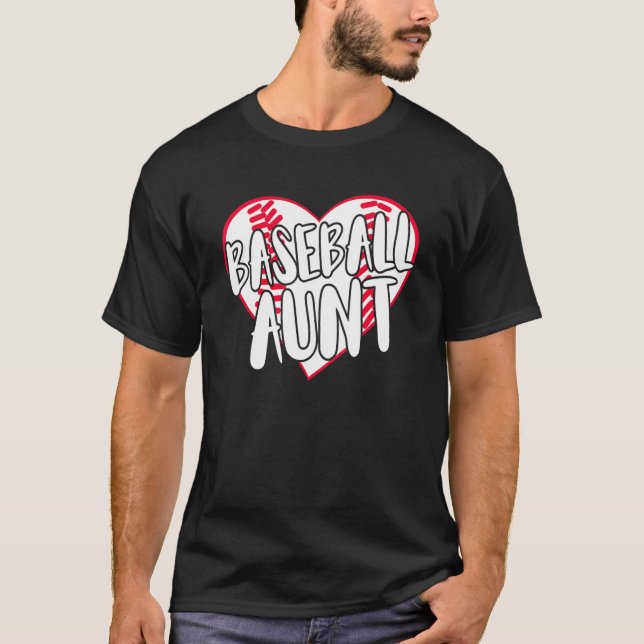 Camiseta Baseball Aunt Heart 2 (Frente)