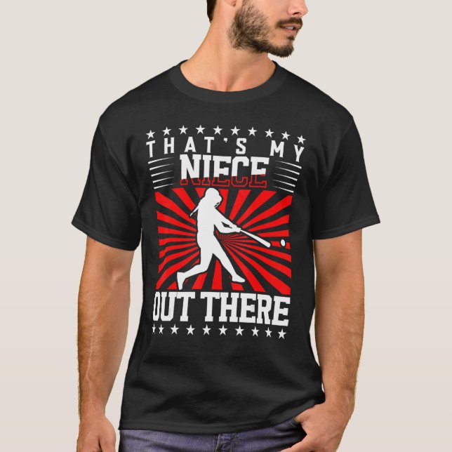 Camiseta Baseball Aunt That s My Niece Out There Baseball U (Frente)