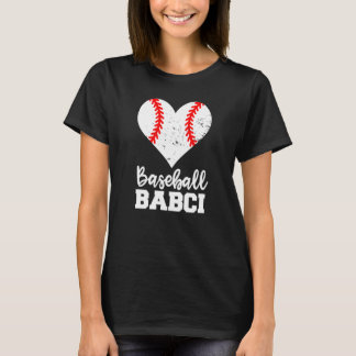 Camiseta Baseball Babci Baseball Heart Grandma Babci
