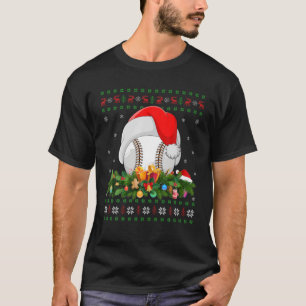 Camiseta Baseball Ball Sports Santa Hat Feia Beball Chris