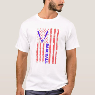 Camiseta Baseball Bat USA Flag Sports Lover Men Women Kids