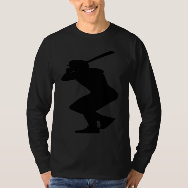 Camiseta Baseball Batter Silhouette (Frente)