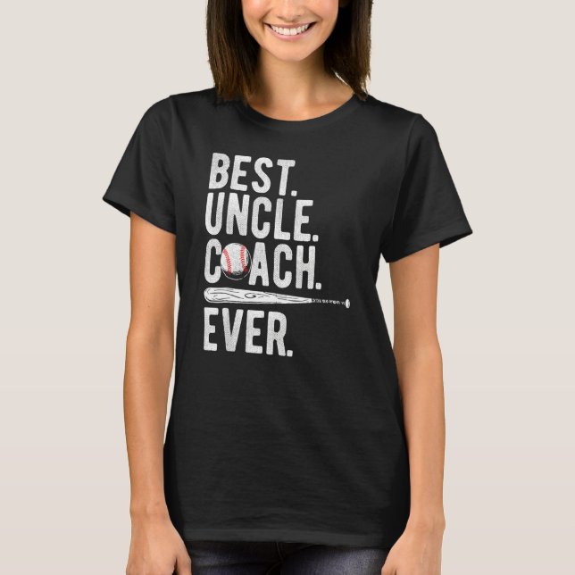 Camiseta Baseball Best Uncle Coach Ever Proud Dad Daddy Fat (Frente)