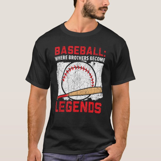 Camiseta Baseball Brother Baseball Player Brotherhood Sibli (Frente)