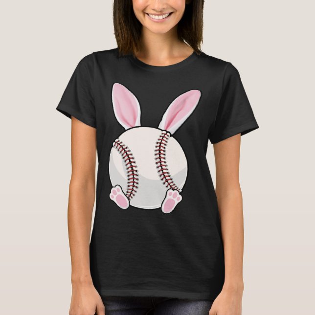 Camiseta Baseball Bunny Ears Eggs Costume Easter Day Boys M (Frente)