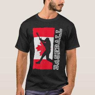 Camiseta Baseball Canadian Patriotic Flag