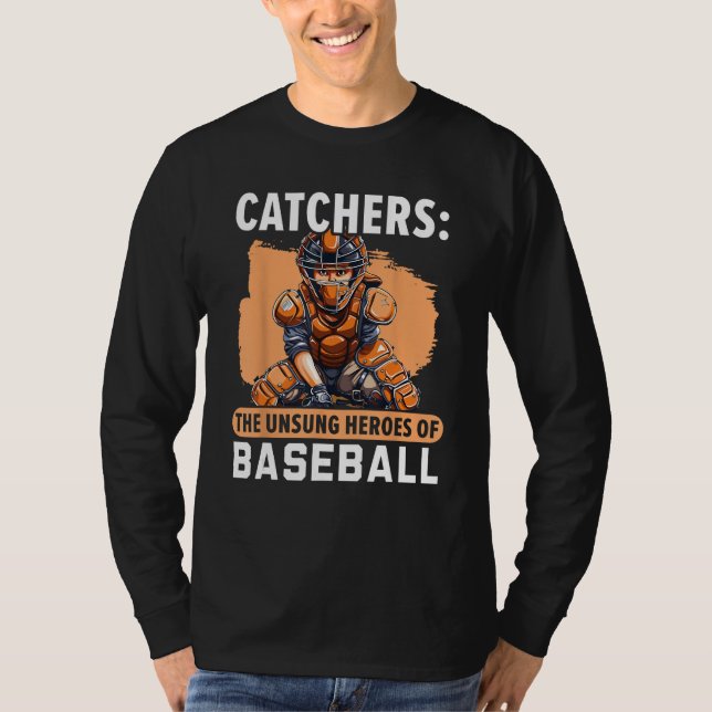 Camiseta Baseball Catcher Baseball Player Baseball Team Spo (Frente)