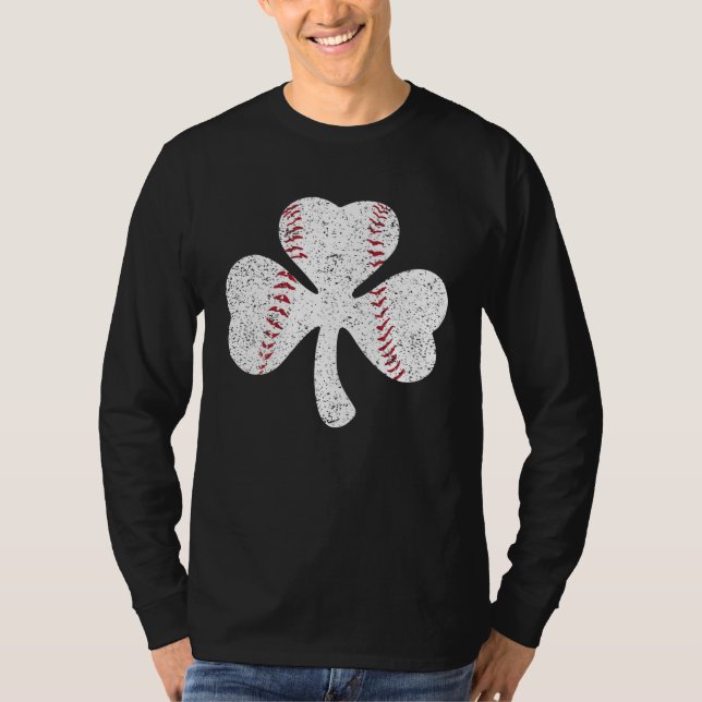 Camiseta Baseball Catcher Pitcher Shamrock  St Patricku2019 (Frente)