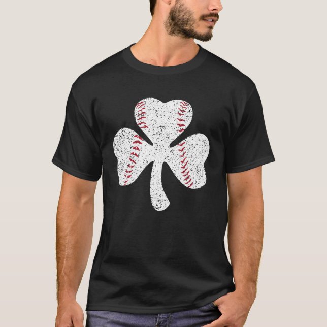 Camiseta Baseball Catcher Pitcher Shamrock  St Patricku2019 (Frente)