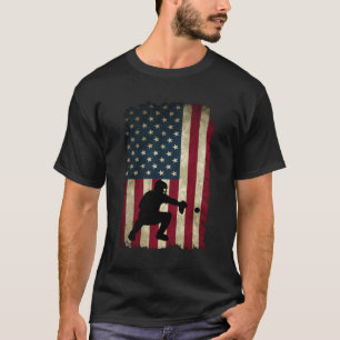 Camiseta Baseball Catchers Gear American Flag Baseballin