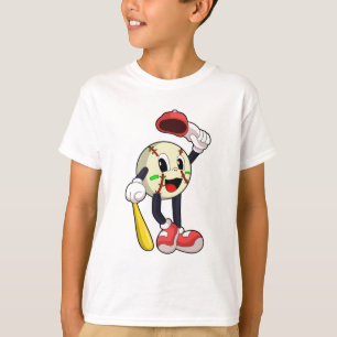 Camiseta Baseball com bastão de beisebol