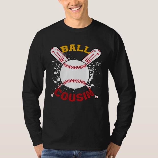 Camiseta Baseball Cousin Ball Softball  Fathers Day (Frente)