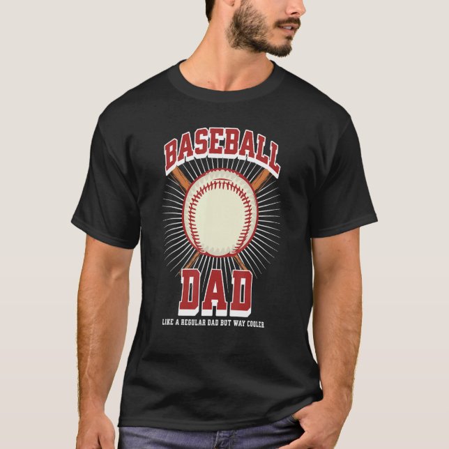 Camiseta Baseball Dad Like a Regular Dad but Way Cooler Bas (Frente)