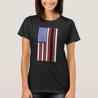 Camiseta Baseball Dad USA Flag Baseball Player Fan Coach