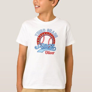 Camiseta Baseball de terceiro ano com estrela de volta à e