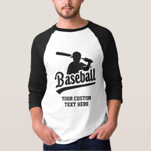 Camiseta Baseball de texto personalizado