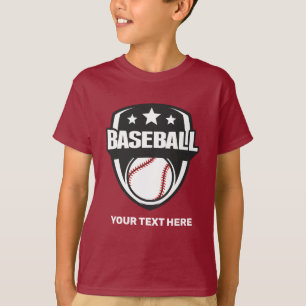 Camiseta Baseball de texto personalizado