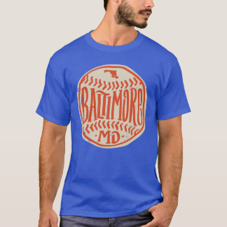 Camiseta Baseball desenhado à mão para Baltimore com letra
