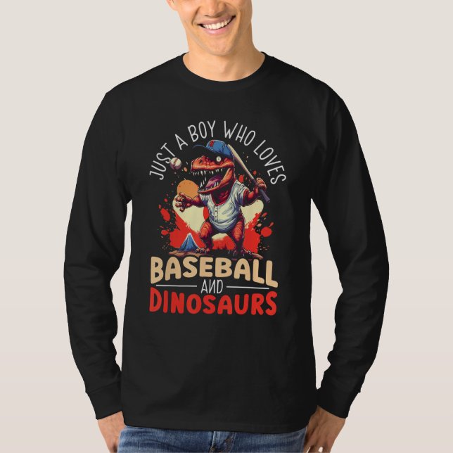 Camiseta Baseball Dinsoaur Sport  Baseball Player Dino Foss (Frente)