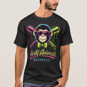 Camiseta Baseball dos Animais de Festa