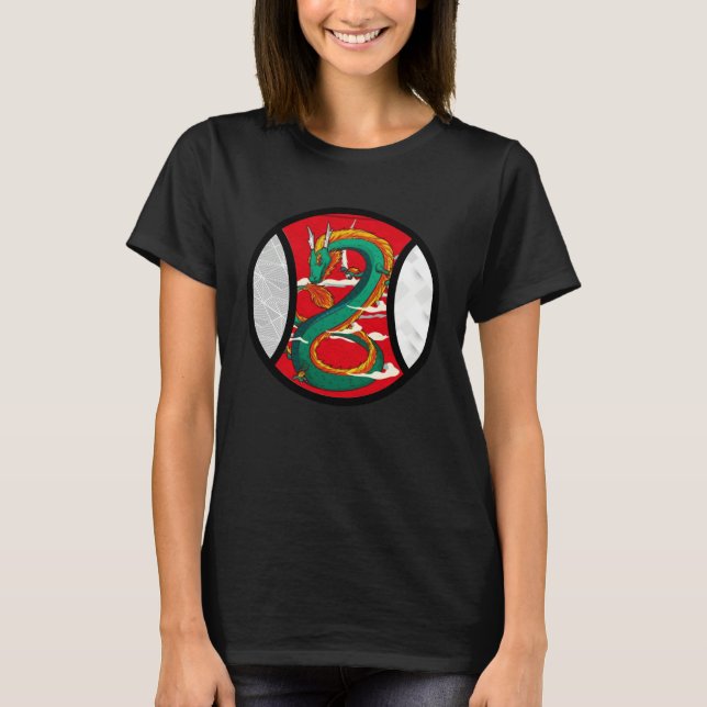 Camiseta Baseball Dragon  Bat And Ball Sport (Frente)