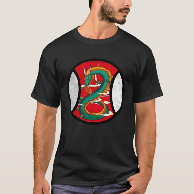 Camiseta Baseball Dragon  Bat And Ball Sport (Frente)