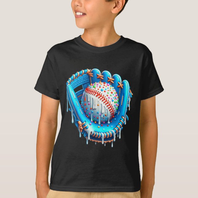 Camiseta Baseball Drip Ice Cream Glove With Sprinkles Ball  (Frente)