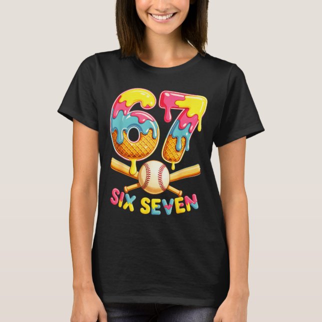 Camiseta Baseball Drip Ice Cream Number 67 Player Lifestyle (Frente)