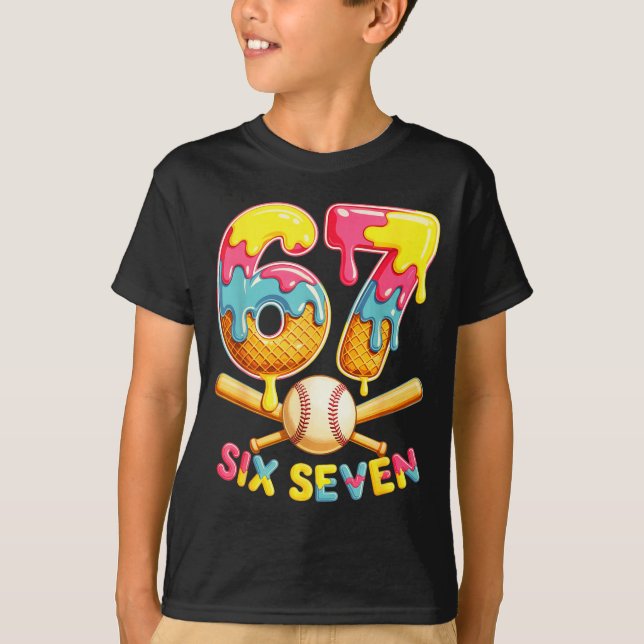 Camiseta Baseball Drip Ice Cream Number 67 Player Lifestyle (Frente)