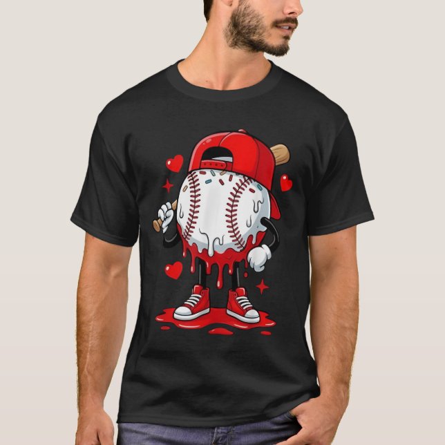 Camiseta Baseball Drip Icecream Apparel Youth Boy Valentine (Frente)