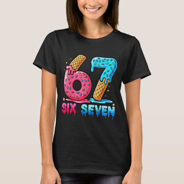 Camiseta Baseball Drip Number 67 Player Or 67th Birthday  (Frente)