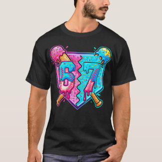 Camiseta Baseball Drip Número 67 Jogador Sorvete Gotejament