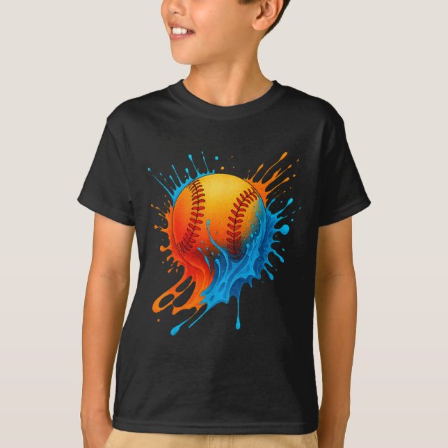 Camiseta Baseball Drip Team For Boys And Girls Ice Cream Co (Frente)