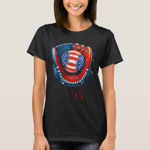 Camiseta Baseball Drivers Sorvete Sprinkles 4 De Julho Base