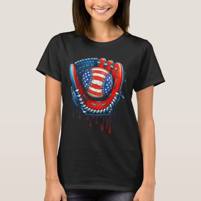 Camiseta Baseball Drivers Sorvete Sprinkles 4 De Julho Base (Frente)
