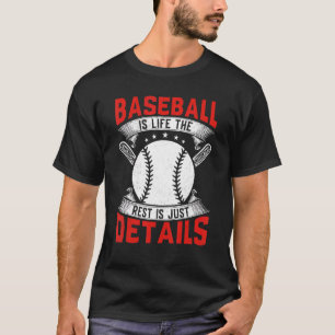 Camiseta Baseball É A Vida O Resto É Apenas Detalhes Baseba