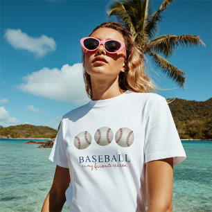 Camiseta Baseball É Minha Estação Favorita