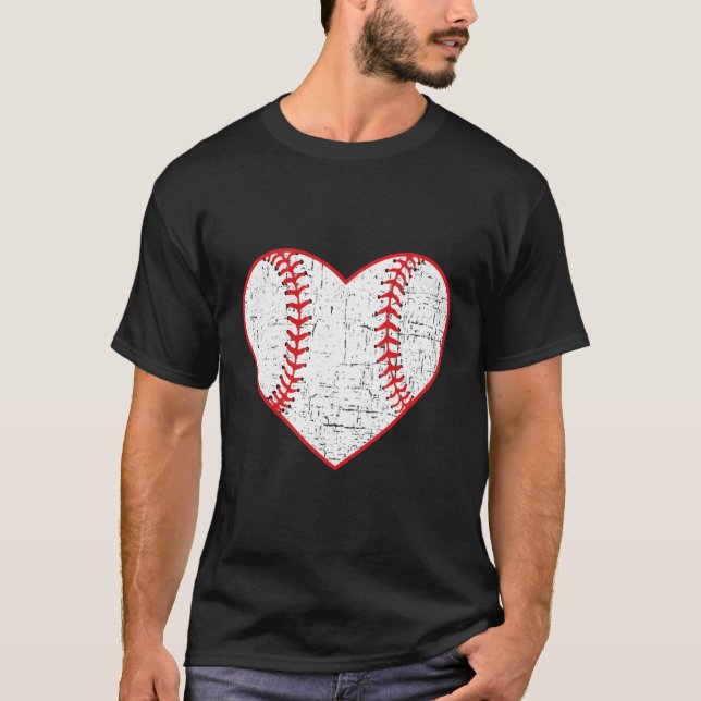Camiseta Baseball Ele Por Mãe De Softball (Frente)