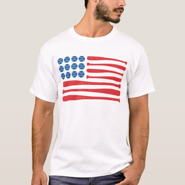 Camiseta Baseball Flag (Frente)