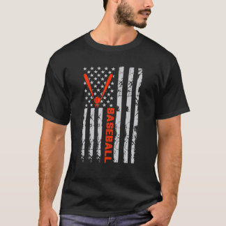 Camiseta Baseball Flag Esporte Amantes do Esporte Homens Mu