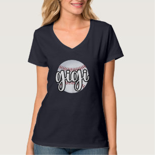 Camiseta Baseball Gigi Ventilador de Baseball Orgulhoso Vov