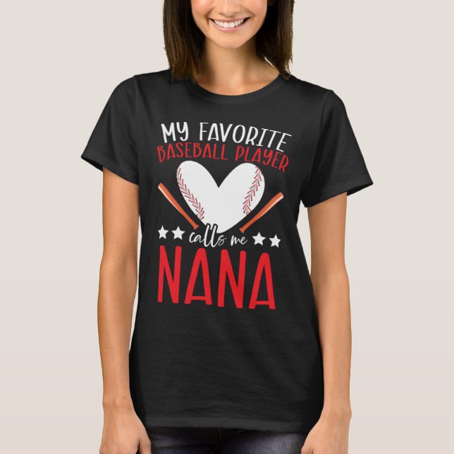 Camiseta Baseball Grandma Grandmother Granny Grandparents D (Frente)