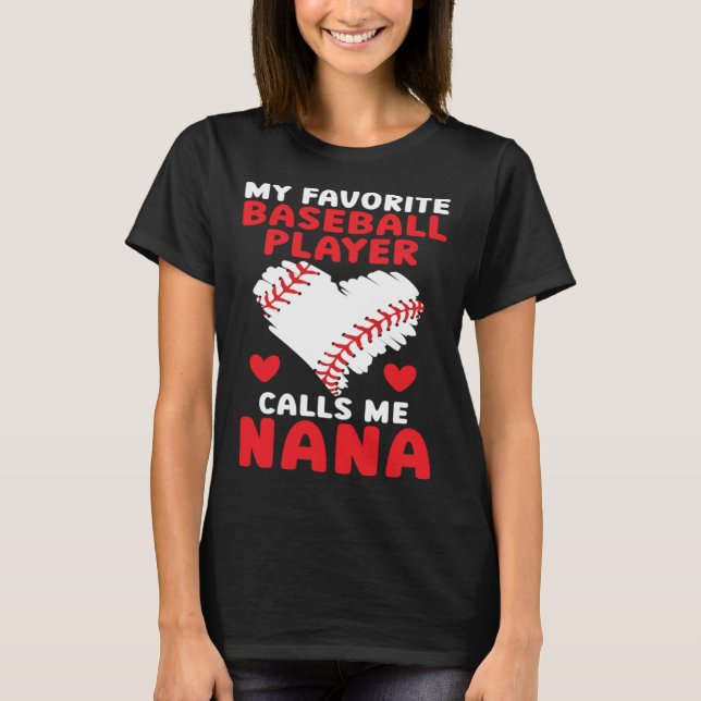 Camiseta Baseball Grandma Grandmother Granny Grandparents D (Frente)