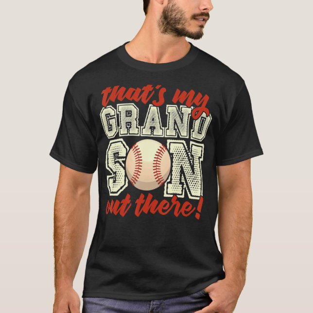 Camiseta baseball grandma  that's my grandson out there foo (Frente)