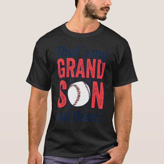 Camiseta baseball grandma  that's my grandson out there foo (Frente)