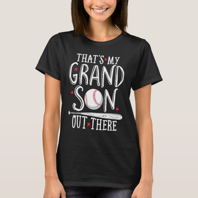 Camiseta baseball grandma that's my grandson out there foot (Frente)