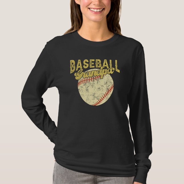 Camiseta Baseball Grandpa Family Matching Funny Fathers Day (Frente)