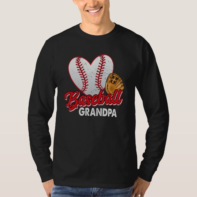 Camiseta Baseball Grandpa Retro Vintage Baseball (Frente)